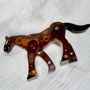 MAGNA-TILES Farm Horse Replacement Figure Magnetic Brown Animal Moving Neck